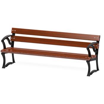 Sitzbank mit Armlehne, rustikal