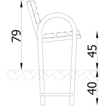 Sitzbank B01, festmontiert