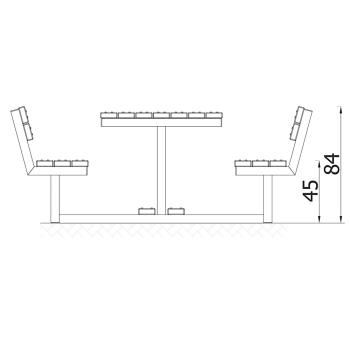 Sitzgruppe mit Rolliplatz