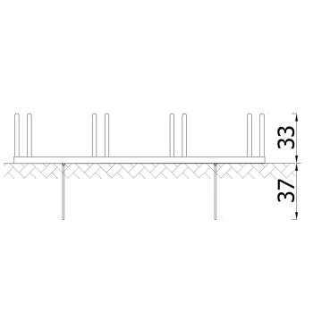 Fahrradständer 4er, Standard, grau