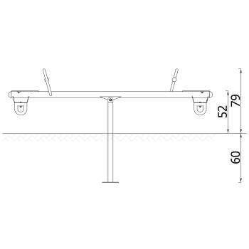 Verto 2er-Wippe, Edelstahl