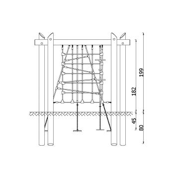 Robinio Kletternetzkombination