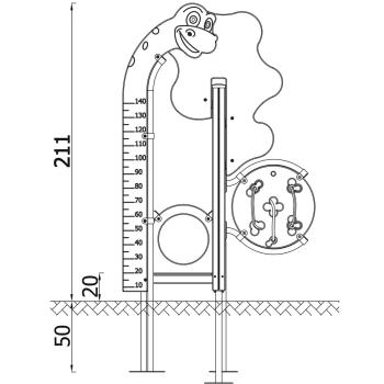 Dino Kinder-Messlatte