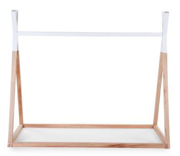 Tipi Kinderbett Rahmen natur/weiss 70x140