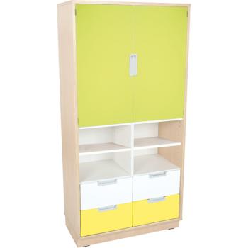 Schrank XL, B 79 - weiss/gelb/limone (Quadro 57-180°)