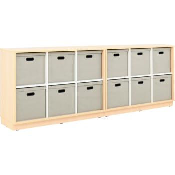 Schrank M mit Textilboxen, B 116 - Doppelset (Quadro 89)