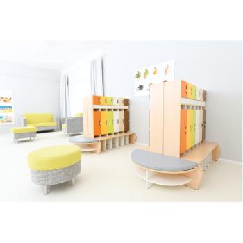 Garderobe Chamäleon 6, leise schliessend, Grün-Braun-Töne
