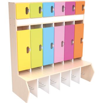 Garderobe Chamäleon 6, leise schliessend, Gelb-Magenta-Töne