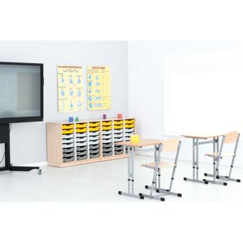 Regal M + 24 diverse Behälter - Ahorn (Quadro 158)