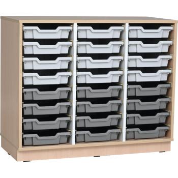 Regal M + 24 diverse Behälter - Ahorn (Quadro 203)