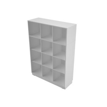 Quadro (Set 217W) - Schrank H 163 mit 2 Mittelwänden und Einlegeböden, B 116, weiss