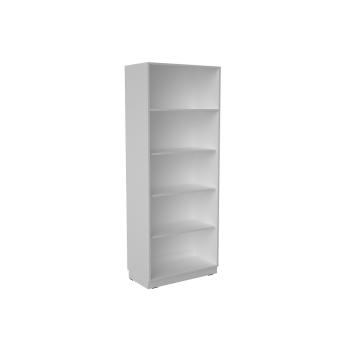 Quadro (Set 219W) - Schrank H 201 ohne Mittelwand, mit 4 Einlegeböden, B 79, weiss