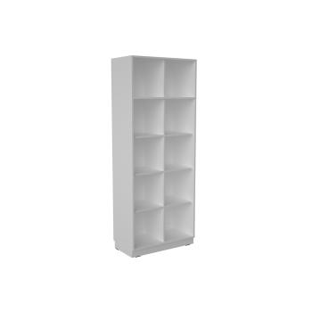 Quadro (Set 221W) - Schrank H 201 mit 1 Mittelwand und Einlegeböden, B 79, weiss