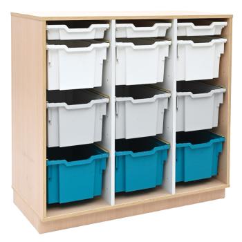 Regal M+ + 12 diverse Behälter (Quadro 290)