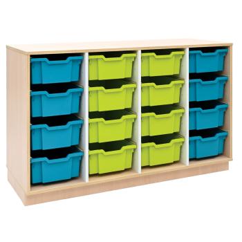 Regal M + 16 mittelgrosse Behälter, B 138  (Quadro 293)