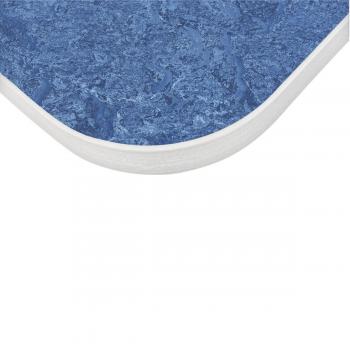 Flüstertisch PLUS 2, trapezförmig, Seite 160 cm, Tischhöhe 53 cm - blau