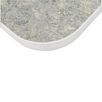 Flüstertischplatte PLUS, halbrund, Diagonale 120 cm - grau