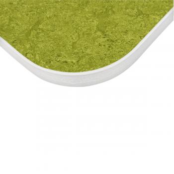 Flüstertisch PLUS 6, wellenförmig klein, Tischhöhe 76 cm - grün
