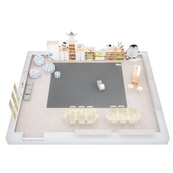 Krippe-Gruppenraum Schrankset Bauernhof 1