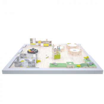 Krippe Gruppenraum Quadro mit Sensorischer Ritterburg