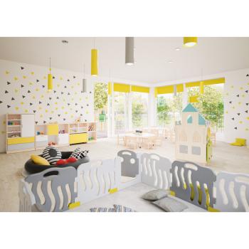 Krippe Gruppenraum Quadro mit Sensorischer Ritterburg