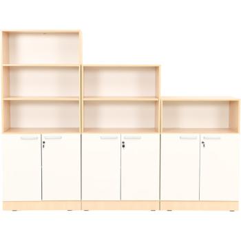 Möbelsatz Grande 6, T 48, Ahorn, Türen weiss