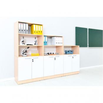 Möbelsatz Grande 6, T 48, Ahorn, Türen weiss