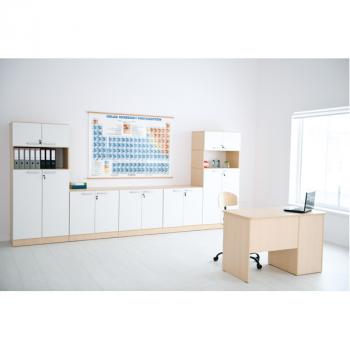 Möbelsatz Grande 21, T 48, Ahorn, Türen weiss