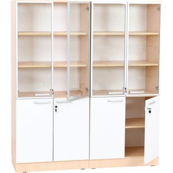 Möbelsatz Grande 30, T 48, Ahorn, Türen weiss
