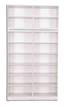 Regalwand, T 48, 2-reihig - weiss (Grande 40W)