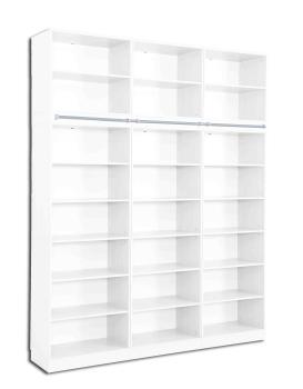 Regalwand, T 48, 3-reihig - weiss (Grande 41W)