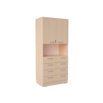 Grande Kombi-Hochschrank mit offenem Fach, H 187, T 48 (Grande 107)