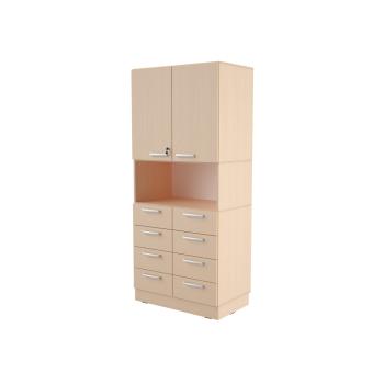 Grande Kombi-Hochschrank mit offenem Fach, H 187, T 48 (Grande 107)