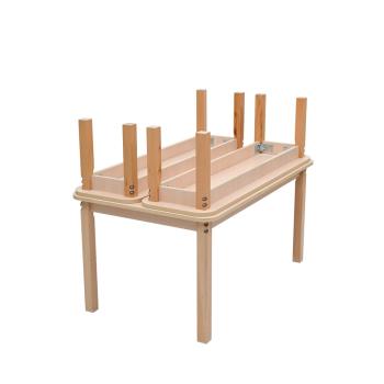 Set Nr. 260 - Gr. 3, Tisch Klassik, (120 x 80 cm, Ahorn), mit Sitzbänken SH 35 cm