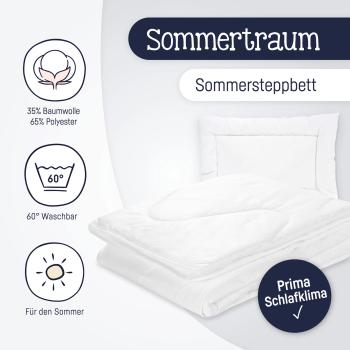 Steppbett-Set, Sommertraum, 100x135 + 40x60 cm