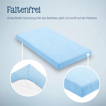 Frottee Spannbettlaken 60x120 bis 70x140 cm