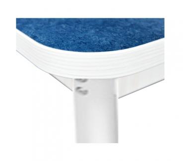 Flüstertisch PLUS 4, dreieckig, Seite 80 Tischhöhe 64 cm - blau