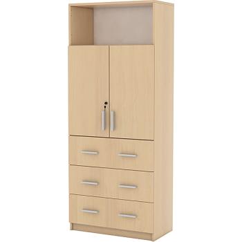 EXPO Schrank 185, mit 3 Schubladen und Ablagefach, Ahorn