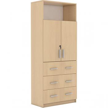 EXPO Schrank 185, mit 3 Schubladen und Ablagefach, Ahorn