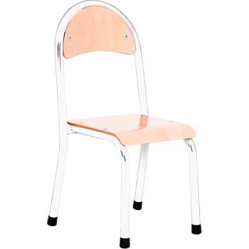 Stuhl P 1, Sitzhöhe 26 cm, für Tischhöhe 46 cm - alufarben - Buche