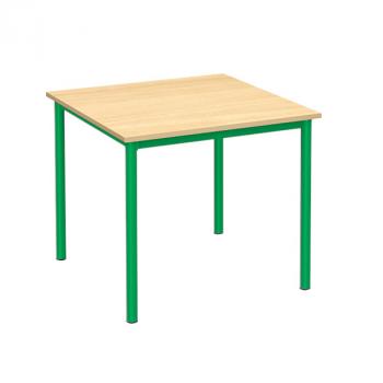 MILA Tisch 80x80, Tischhöhe 59 cm, gerade Ecken - grün - Ahorn