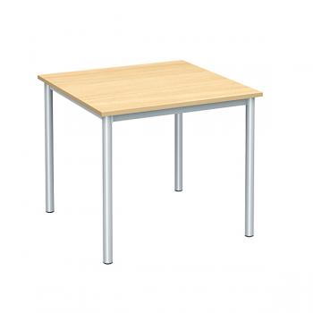 MILA Tisch 80x80, Tischhöhe 64 cm, gerade Ecken - alufarben - Ahorn