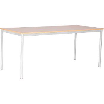MILA Tisch 180x80, Tischhöhe 64 cm, gerade Ecken - alufarben - Ahorn