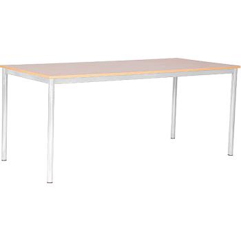 MILA Tisch 180x80, Tischhöhe 71 cm, gerade Ecken - alufarben - Ahorn