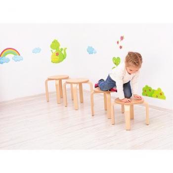 Holzhocker 2, Sitzhöhe: 30 cm