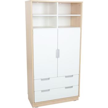 Kombischrank XL mit 2 breiten Schubladen und 2 mittelgrossen Türen, B 79 - (Quadro 35)