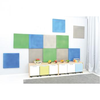 Akustik-Wandpaneele-Set 5, Quadrate