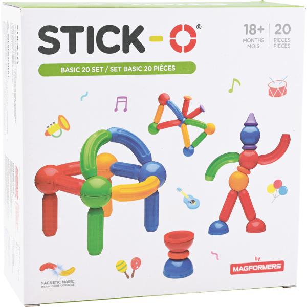 Magformers Stick-0, Peekaboo, Basisset, 20 Teile