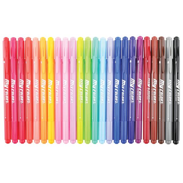 Duo-Faserstifte, 24 Farben