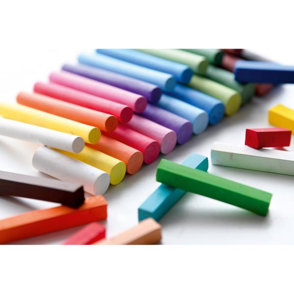 Pastellkreide, dick, 12 Farben